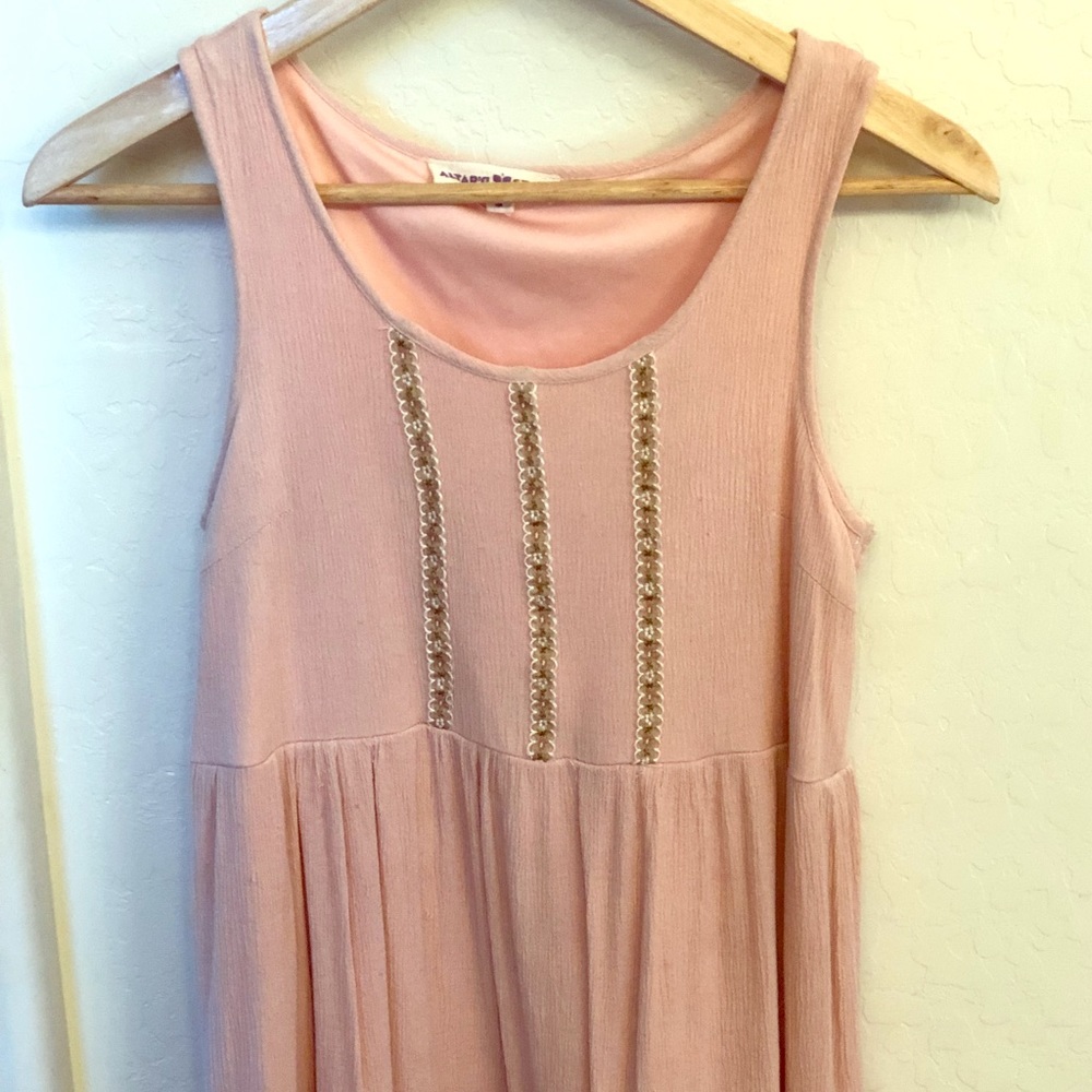 Altar’d State Boho blush pink mini dress Small